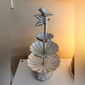 Vintage-inspired Distressed Tiered Jewelry Stand